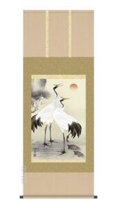 掛け軸／掛軸【鶴亀】<br>松竹梅鶴亀（小野　洋舟）<br>【送料無料】【代引手数料無料】