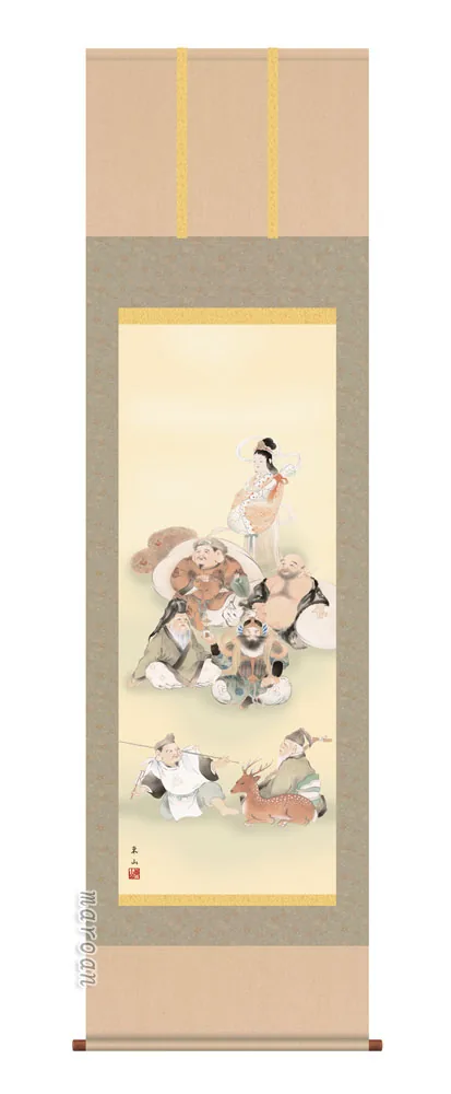 七福神 掛軸【慶祝】七福神（榎本 東山） 商品画像