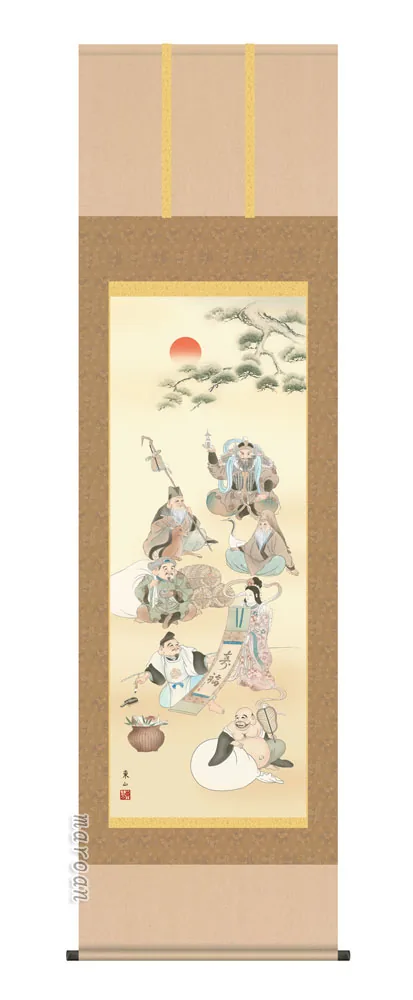 七福神 掛軸【慶祝】七福神（榎本 東山） 商品画像