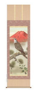 掛け軸／掛軸【富士】<br>一富士二鷹三茄子（井原　蒼竹）<br>【送料無料】【代引手数料無料】
