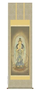 掛け軸 掛軸 観音様 聖観音像（中山 雪邨） 送料無料 代引手数料無料