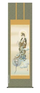 掛け軸 掛軸 観音様 慈母観音（斎藤 悦山） 送料無料 代引手数料無料