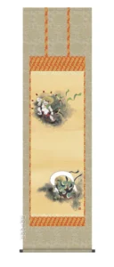掛け軸 掛軸 観音様 風神雷神(斎藤 悦山) 送料無料 代引手数料無料