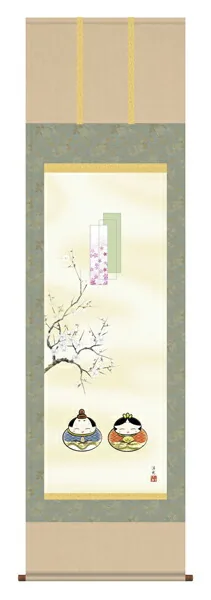 掛け軸／掛軸【お雛さま】 だるま雛（井川 洋光） 【送料無料】【代引手数料無料】