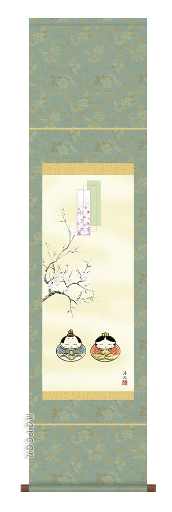 掛け軸／掛軸【お雛さま】 だるま雛（井川 洋光）[尺幅] 【送料無料】【代引手数料無料】