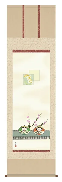 桃の節句・お雛様 掛軸【お雛さま】貝雛（井川 洋光） 商品画像