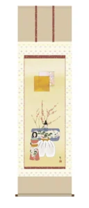 掛け軸／掛軸【お雛さま】 立雛（森山 観月） 【送料無料】【代引手数料無料】