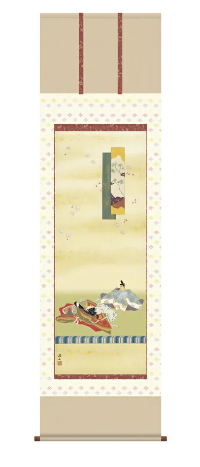 掛け軸／掛軸【お雛さま】 歌仙雛（伊藤 渓山） 【送料無料】【代引手数料無料】