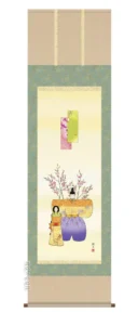 掛け軸／掛軸【お雛さま】 立雛（森山 観月） 【送料無料】【代引手数料無料】