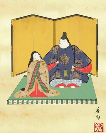 桃の節句・お雛様 掛軸【お雛さま】人形雛（伊藤 香旬）[尺幅] 商品画像