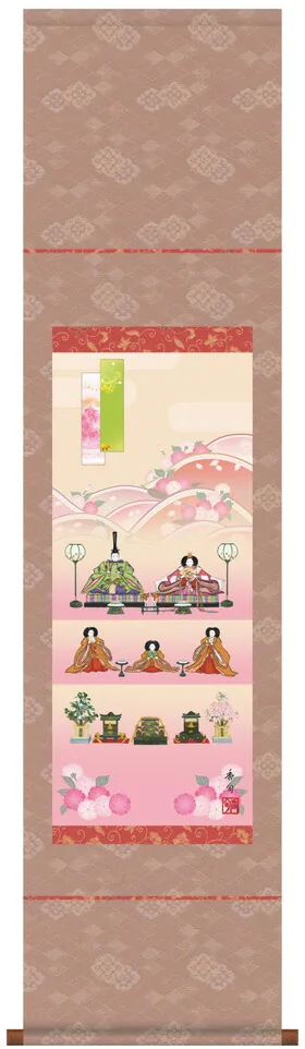 掛け軸／掛軸【お雛さま】 段飾り雛（伊藤 香旬）[尺幅] 【送料無料】【代引手数料無料】