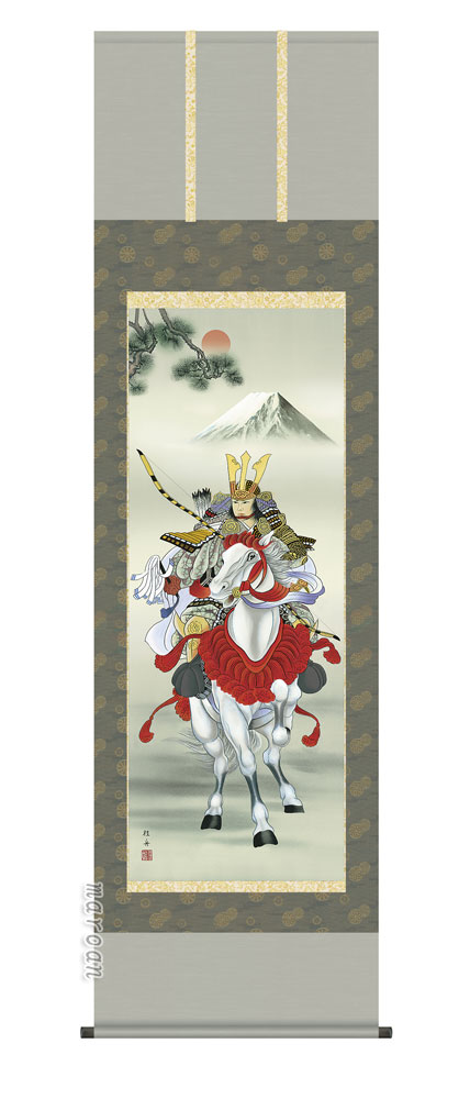 掛け軸／掛軸【武者・節句】 白馬武者（長江 桂舟） 【送料無料】【代引手数料無料】