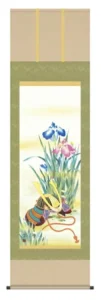掛け軸／掛軸【武者・節句】<br>兜と菖蒲（鈴木　仙草）<br>【送料無料】【代引手数料無料】
