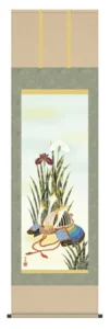 掛け軸／掛軸【武者・節句】<br>兜と菖蒲（井川　洋光）<br>【送料無料】【代引手数料無料】