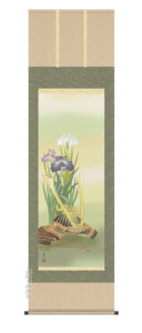 掛け軸／掛軸【武者・節句】<br>兜に菖蒲（唐沢　碧山）<br>【送料無料】【代引手数料無料】