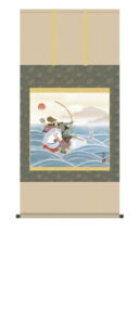 掛け軸／掛軸【武者・節句】<br>波上武者（香山　緑翠）<br>【送料無料】【代引手数料無料】