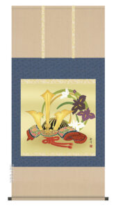 掛け軸／掛軸【武者・節句】<br>兜（山村　観峰）<br>【送料無料】【代引手数料無料】