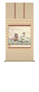 掛け軸／掛軸【お雛さま】 段雛（奥居 佑山） 【送料無料】【代引手数料無料】