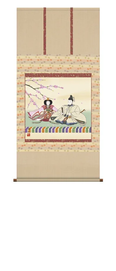 桃の節句・お雛様 掛軸【お雛さま】段雛（奥居 佑山） 商品画像