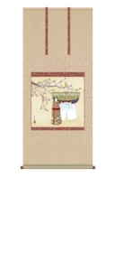 掛け軸／掛軸【お雛さま】 立雛（長江 桂舟） 【送料無料】【代引手数料無料】