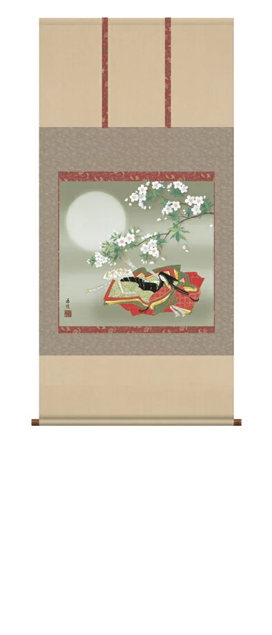 掛け軸／掛軸【お雛さま】 清少納言～平安雛～（西尾 香悦） 【送料無料】【代引手数料無料】