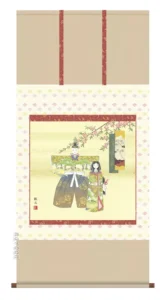 掛け軸／掛軸／かけじく【お雛様】 立雛（浮田 秋水） 【送料無料】【代引き手数料無料】