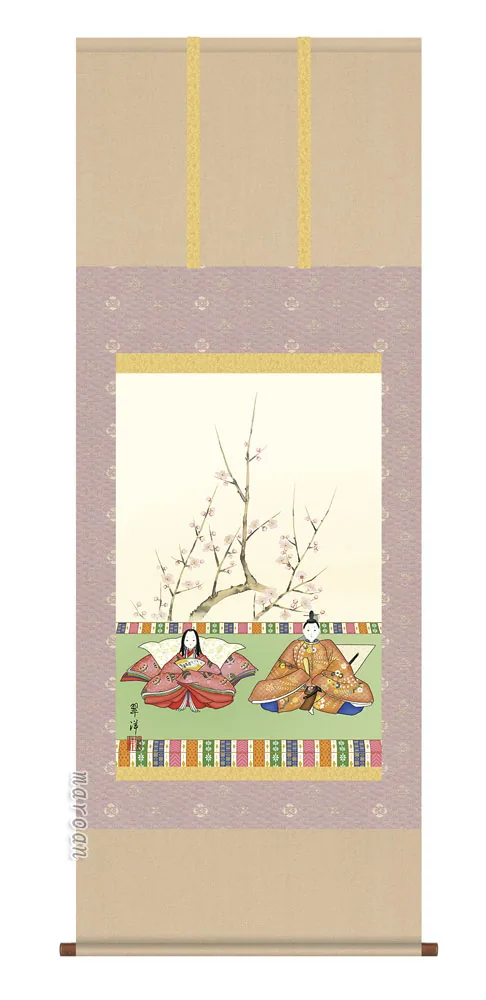 掛け軸／掛軸【お雛さま】 段雛（遠山 翠洋） 【送料無料】【代引手数料無料】