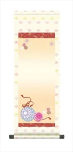 節句名入り掛け軸 【手鞠】サイズ：中(90cm) 掛軸 販売 名前旗 初節句 桃の節句 お雛様 名入れ 【送料無料】【代引き手数料無料】