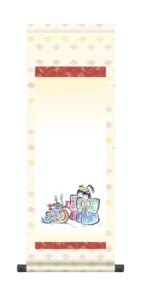 節句名入り掛け軸 【お守りへび】サイズ：大(110cm) 掛軸 販売 名前旗 初節句 桃の節句 お雛様 名入れ 【送料無料】【代引き手数料無料】