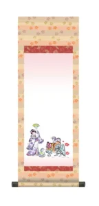 節句名入り掛け軸 【幸運へび】サイズ：小(70cm) 掛軸 販売 名前旗 初節句 桃の節句 お雛様 名入れ 【送料無料】【代引き手数料無料】