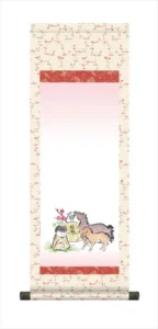 節句名入り掛け軸 【お守り午】サイズ：中(90cm) 掛軸 販売 名前旗 初節句 桃の節句 お雛様 名入れ 【送料無料】【代引き手数料無料】